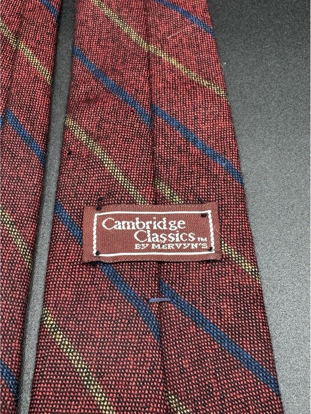 Vintage Cambridge Classics Lambswool Tie Scotland Preppy 56” x 3.5” Retro School
